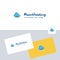 Cloud circuit vector logotype with business card template. Elegant corporate identity. - Vector