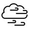 Cloud clean air icon outline vector. Filter flow