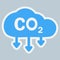 Cloud of CO2 gas. CO2 icon. Emissions Reduction of Carbon Gas