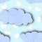 Cloud Collection in Blue Sky Background Vector Illustration