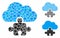 Cloud component Mosaic Icon of Tremulant Elements