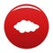 Cloud composition icon vector red