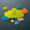 Cloud computing abstract background