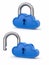 Cloud computing as padlock. Security concept