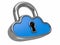 Cloud computing as padlock. Security concept