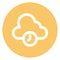 Cloud computing, cloud infographic Bold Outline Vector icon which can easily modified or edited