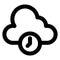 Cloud computing, cloud network, network protection, network security, umbrella,  Cloud computing  icon, bold outline, vector,