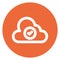 Cloud computing, cloud network, network protection, network security, umbrella,  Cloud computing  icon, bold outline, vector,