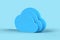 Cloud computing cloud service network storage technology cloud 3d rendering, 3d illustration on blue background