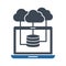 Cloud computing Color Vector icon which can easily modify or edit