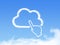 Cloud Computing Concept.click finger cloud shape