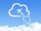 Cloud Computing Concept.Click shopping cart cloud shape