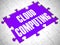 Cloud computing concept icon shows online data hosting - 3d illustration