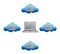 Cloud computing concept network laptop