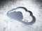 Cloud computing concept: Silver Cloud on digital