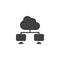 Cloud computing connection vector icon