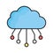 Cloud computing Fill color vector icon which can easily modify or edit