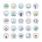 Cloud Computing Flat Colored Icons 1