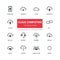 Cloud computing - flat design style icons set