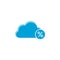 Cloud computing icon, percent icon