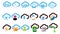 Cloud Computing icon set illustration