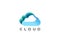 Cloud computing Logo design vector template. Data Storage network technology Logotype icon