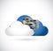 Cloud computing server illustration design