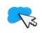 Cloud Computing Symbol with Mouse Cursor Icon