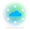 Cloud Computing technology business vector icon. Internet online storage concept. Network access on demand