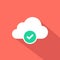 Cloud computing verified icon.