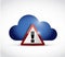Cloud computing warning illustration