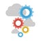 Cloud configuration, cloud management, flat style, original design