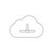 Cloud and connect outline icon vector design illustration