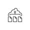 Cloud connections files outline icon