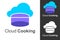 Cloud cooking logo with cloud icon and chef hat