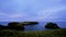 Cloud cover in the bay of the Edge of the world on the island of Shikotan, Kuril Islands