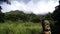 Cloud covered mountain in Hawaii