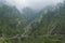 Cloud covered mountains on a summer morning near Shimla,Himachal Pradesh,India