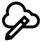 Cloud, creative bold vector icon which can be easily modified or edited