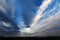 Cloud curtain over the mountain range