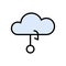 Cloud cyber attack icon. Simple color with outline vector elements of hacks icons for ui and ux, website or mobile application