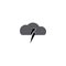 Cloud and dark lightning for graphic and web design. Vector sketch icon for infographic