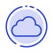 Cloud, Data, Storage, Cloudy Blue Dotted Line Line Icon