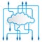 Cloud data storage. Mirroring. Worldwide network.