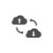 Cloud data synchronization icon