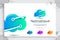 Cloud Data Vector logo for technology data service with modern color and style concept, Illustration of cloud for software