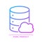 Cloud database pixel perfect gradient linear vector icon