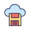 Cloud datastore Isolated Vector icon which can easily modify or edit