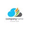 Cloud Document File Hosting Logo Template