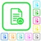 Cloud document vivid colored flat icons icons